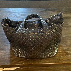 MZ Wallace Large Metro Tote Gray Lacquer